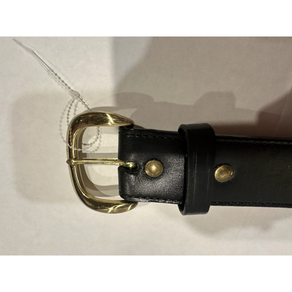 Galco Leather Belt SN5 B40 Solid Brass Buckle Hand Made Mens Black Adjustable